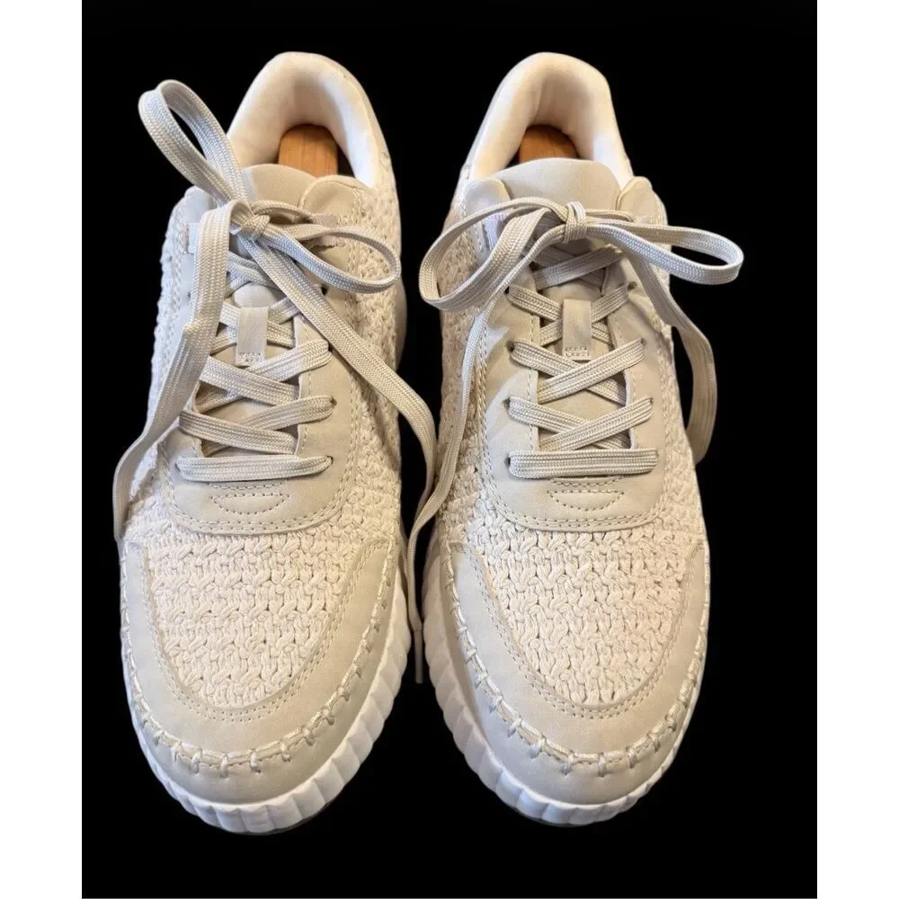 Dolce Vita Dolen Platform Sneakers Textured Knit Upper 9.5 Chunky